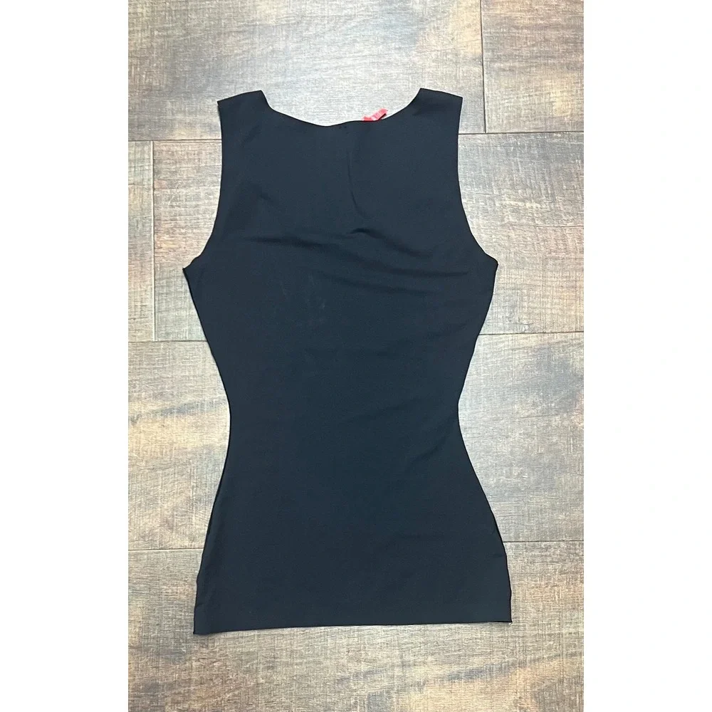 SPANX Small Black Seamless Tank Top Scoop Neck Compression Shapewear Camisole S
